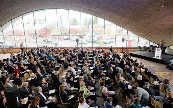 Le Pavillon Sicili de Genève, entièrement occupé, a accueilli la Conférence internationale sur la culture du bâti de 2019.